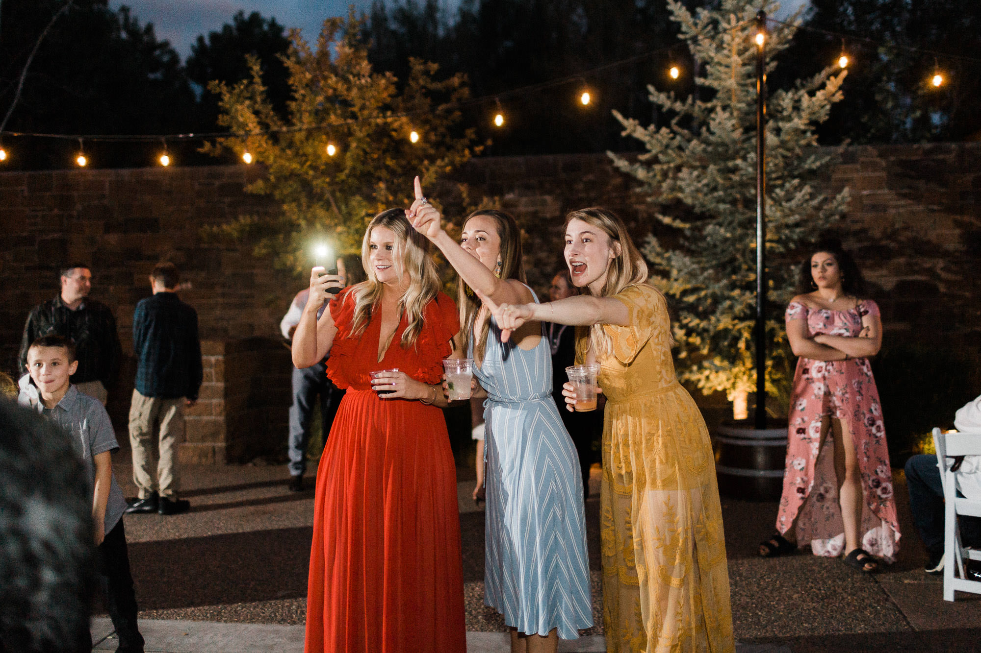 Guests celebrate at Top Club wedding in Bend, Oregon