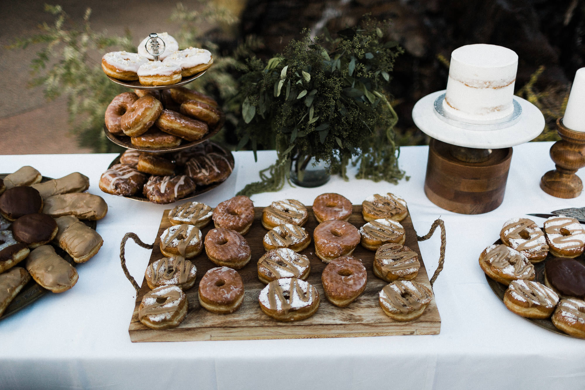 Wedding donuts and cake at Broken Top Club in Bend, Oregon