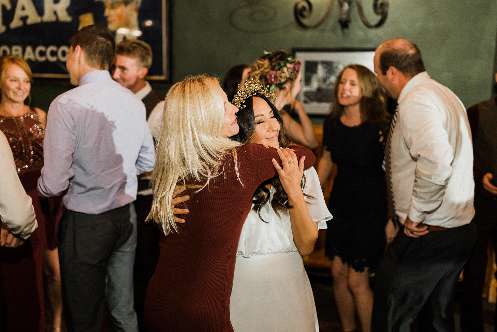 Guests dance at reception at McMenamin's in Bend
