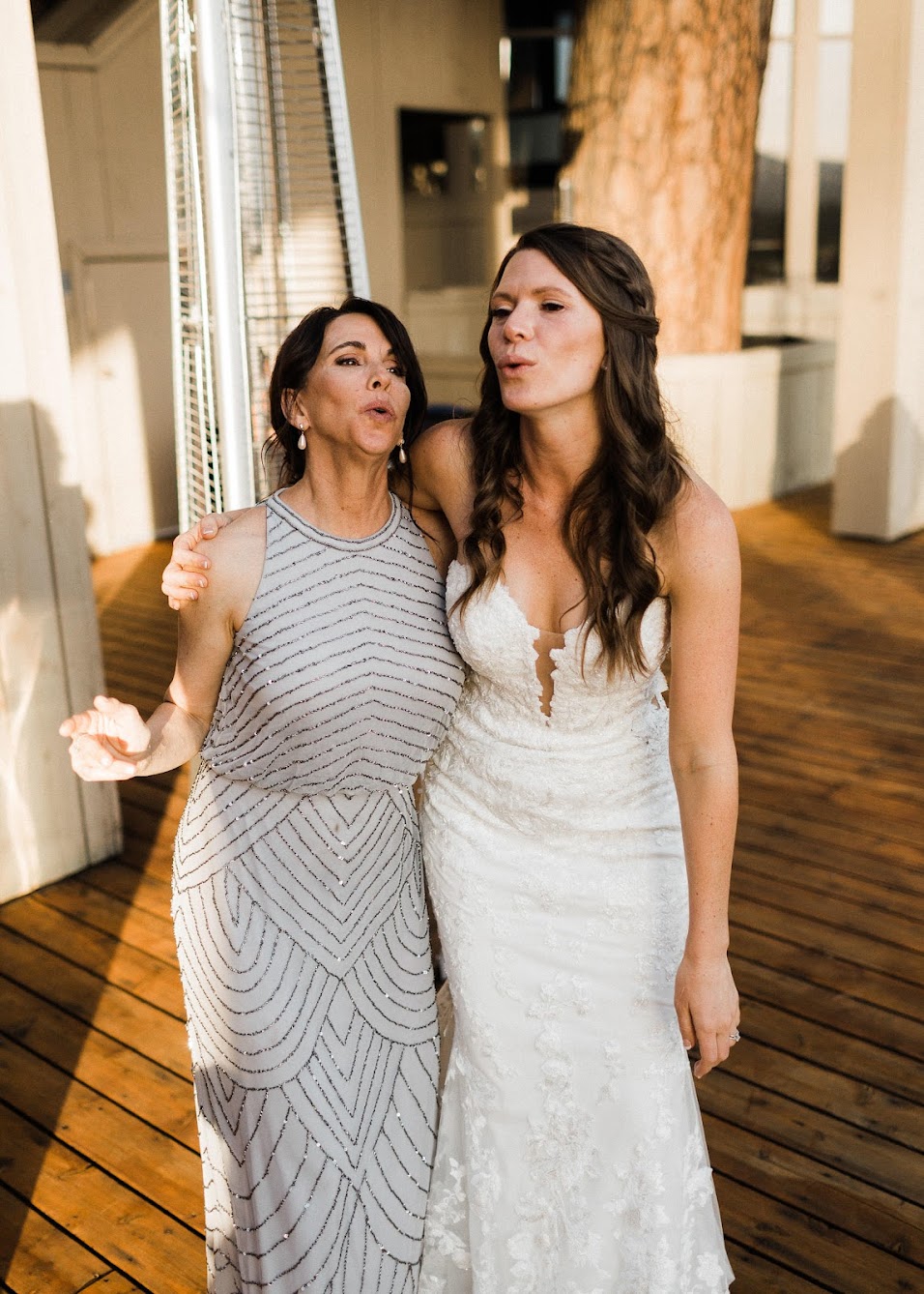 portrait of mom and mother of the bride 