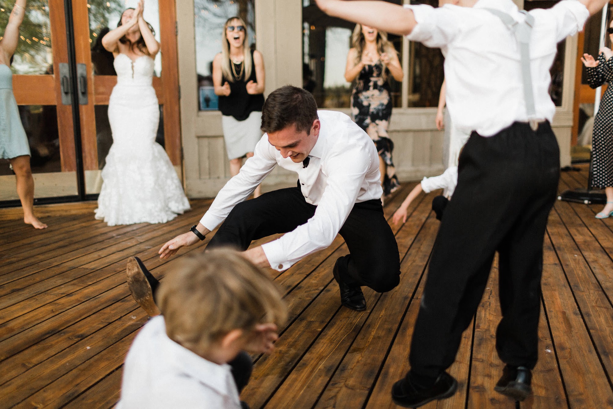 the groom dancing 