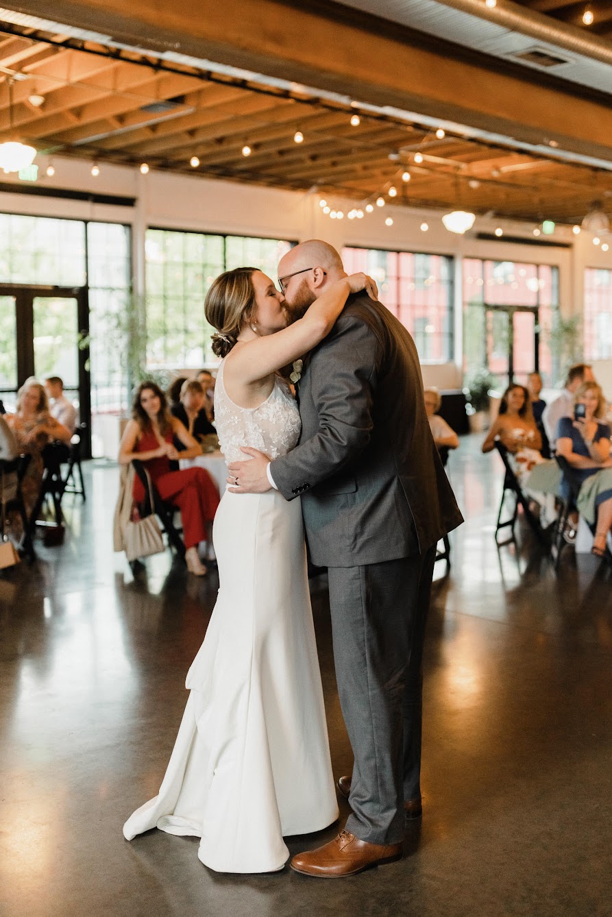 young couple having their first dance as husband and wife